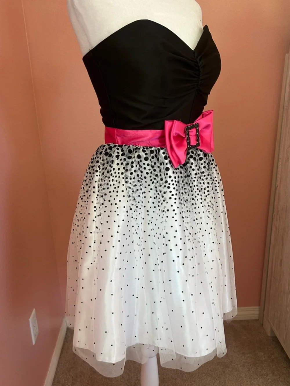 VTG Y2K Jessica McClintock Gunne Sax strapless tulle prom cupcake dress NWT 5 - Picture 7 of 12